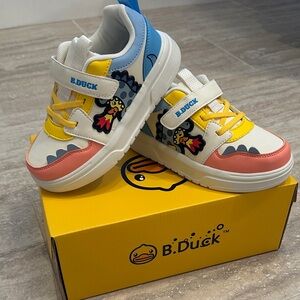 B. Duck Kids Sneakers - Blue, Yellow, and Pink